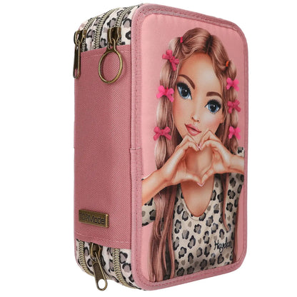 TOPModel 3-Fach Federtasche LEOHEART mit Schleifen