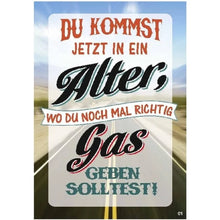 Musikkarte mit Überraschung "Gas"