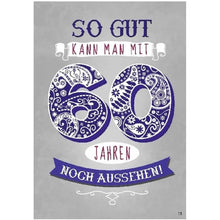 Musikkarte mit Überraschung "60. Geburtstag"