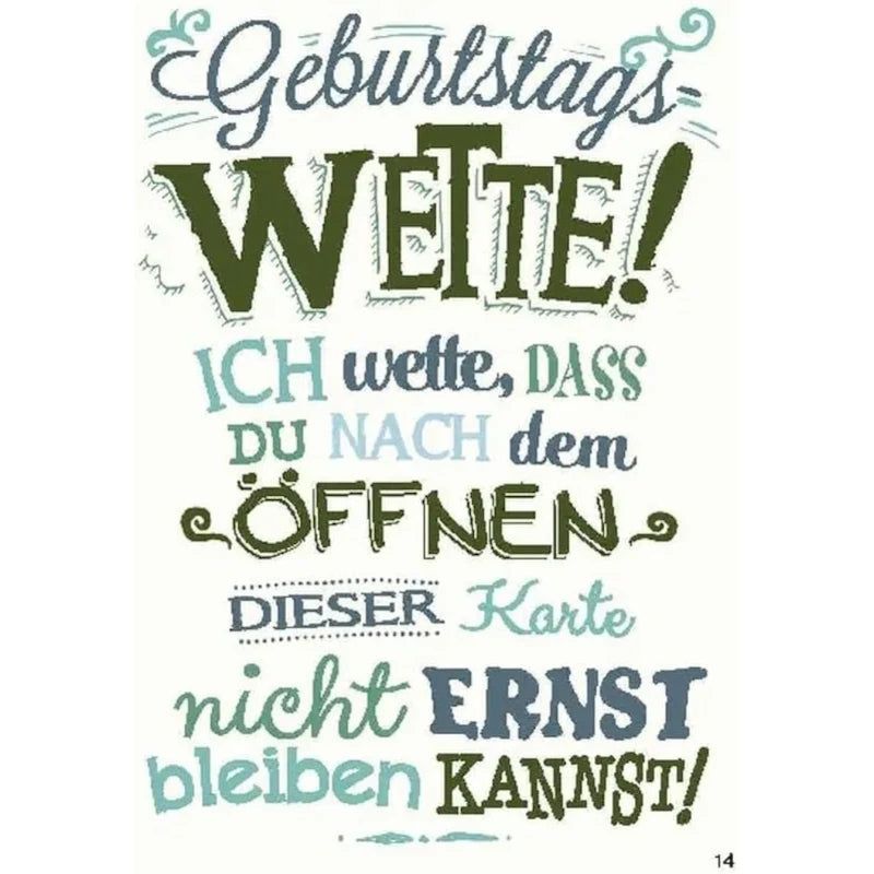 Musikkarte mit Überraschung "Geburtstags-Wette!"