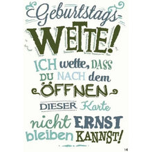 Musikkarte mit Überraschung "Geburtstags-Wette!"