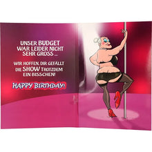 Musikkarte mit Überraschung "Stripperin zum Geburtstag"