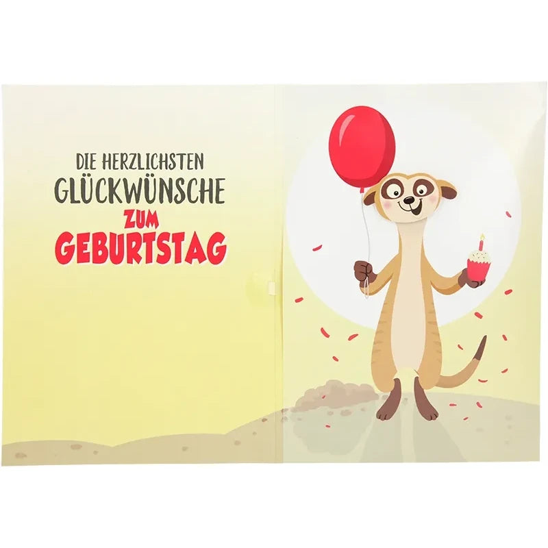 Musikkarte mit Überraschung "Gratuliere!"