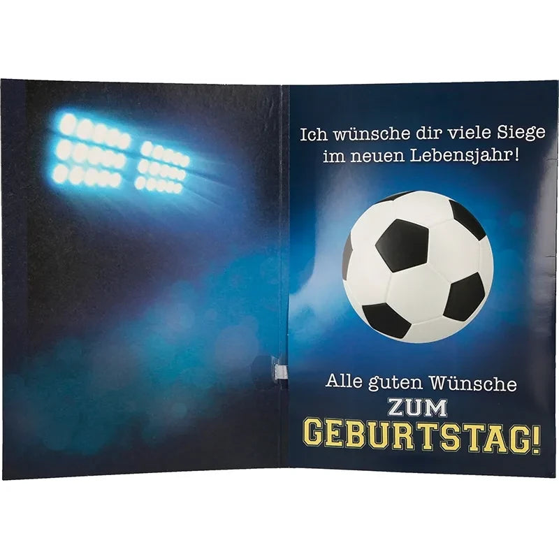 Musikkarte mit Überraschung "Fussball-Spiel!"