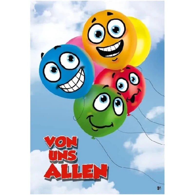 Musikkarte mit Überraschung "Von uns allen"