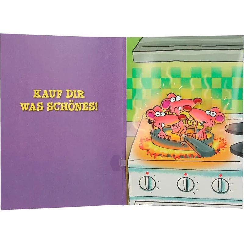 Musikkarte mit Überraschung "Mäuse zum verbraten"