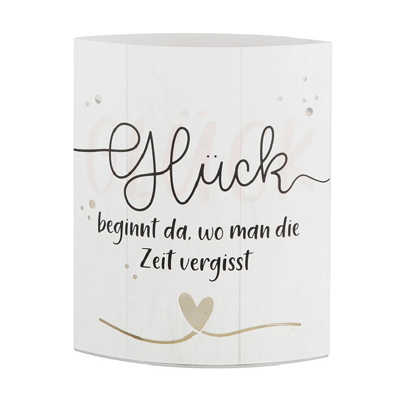 Dekoleuchte "Glück" aus Papier