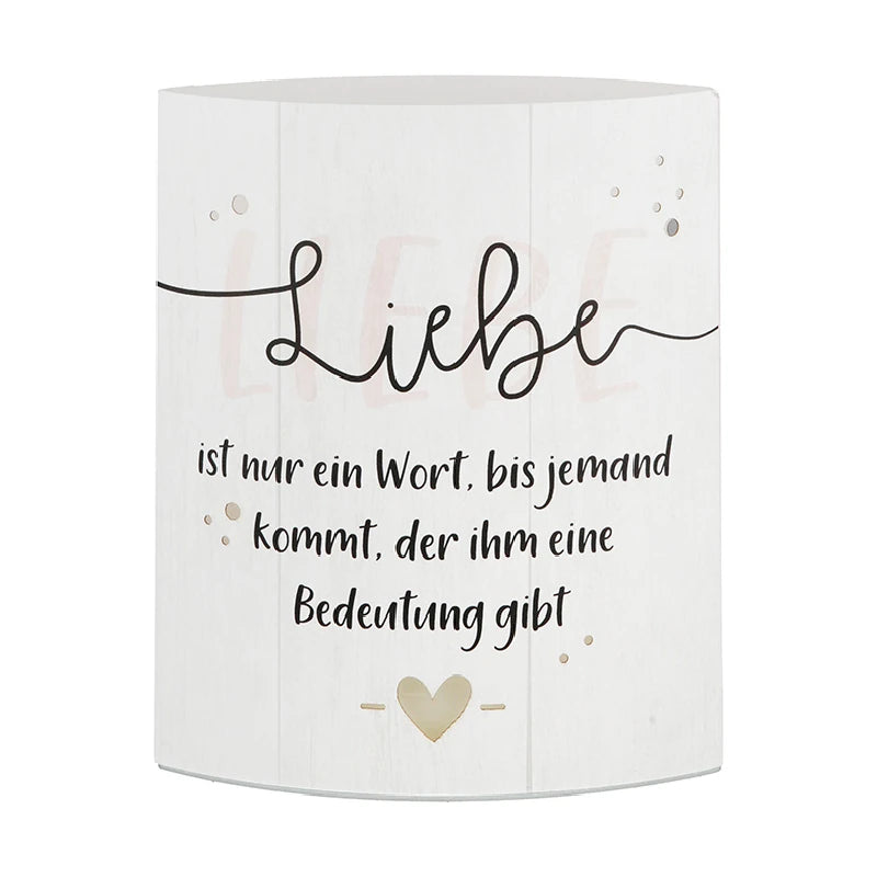 Dekoleuchte "Liebe" aus Papier