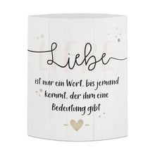 Dekoleuchte "Liebe" aus Papier