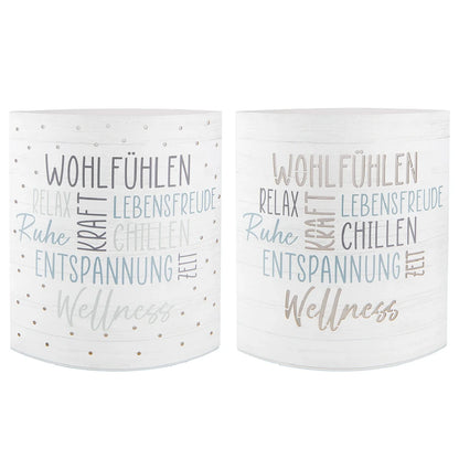 Dekoleuchte "Wellness" aus Papier