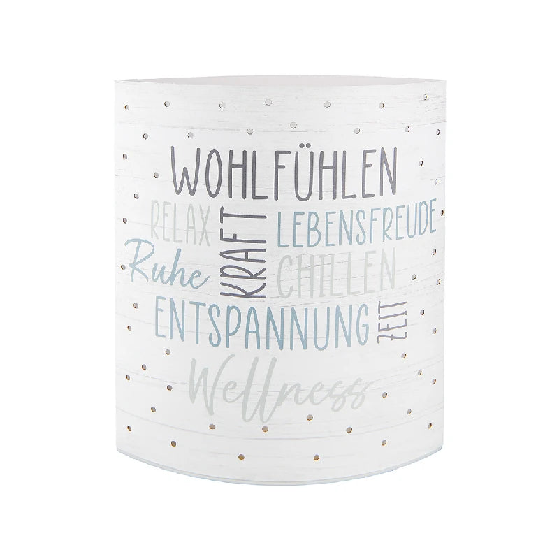 Dekoleuchte "Wellness" aus Papier