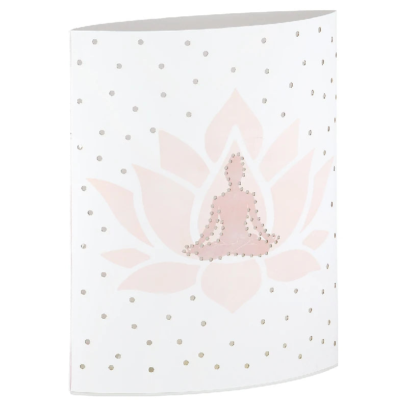 Dekoleuchte "Namaste" aus Papier mit Lotus