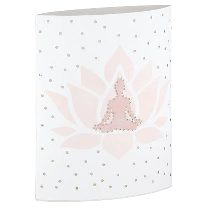 Dekoleuchte "Namaste" aus Papier mit Lotus