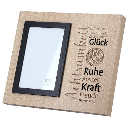 Fotorahmen "AchtsamZeit" mit LED