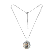 Halskette "Blume des Lebens" mit Schmuckstein Tigerauge