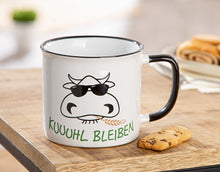Becher "Landleben" mit Kuhmotiv, Stimmungsbild