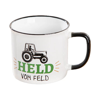 Becher "Landleben" mit Traktormotiv