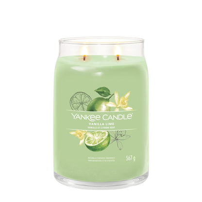 Yankee Candle Duftkerze - Vanilla Lime, großes Glas - brennend