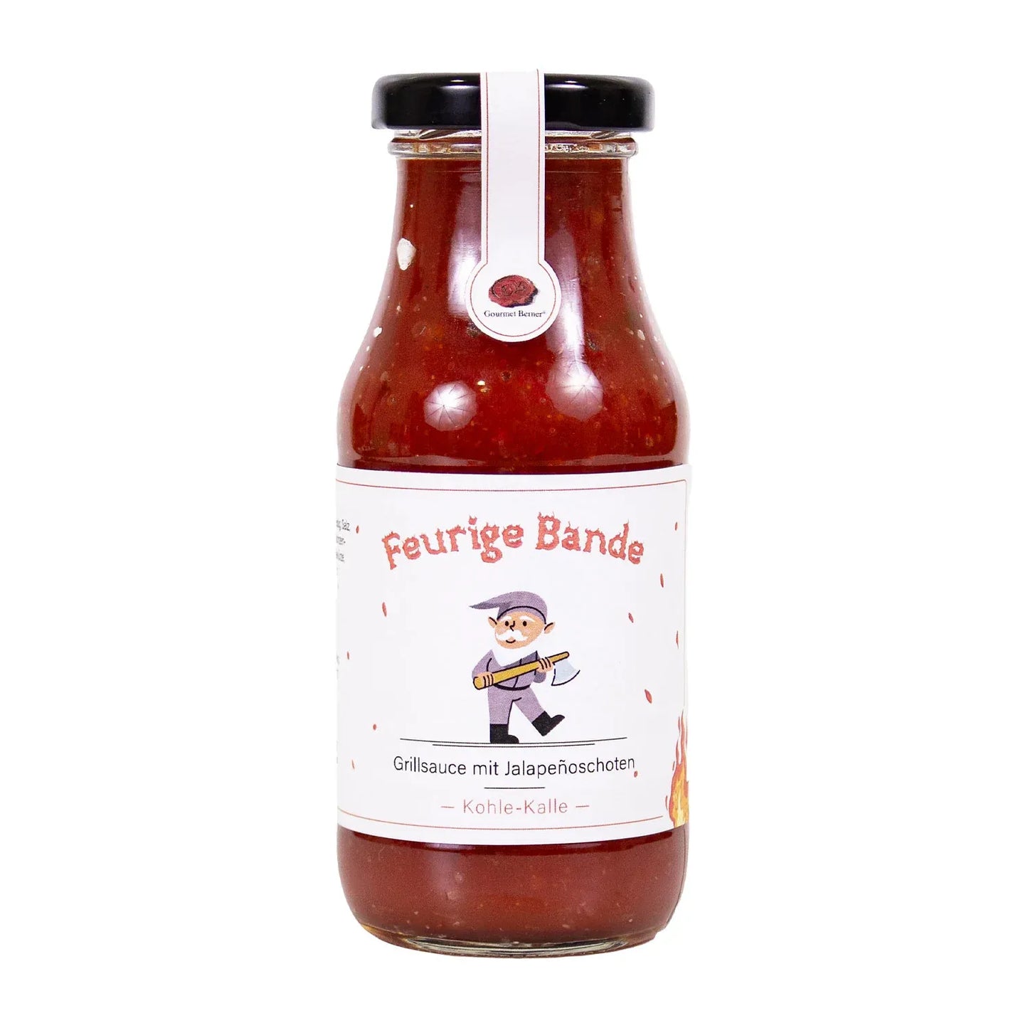 Gourmet Berner® Grillsauce mit Jalapeñoschoten "Feuerige Bande" – Kohle Kalle