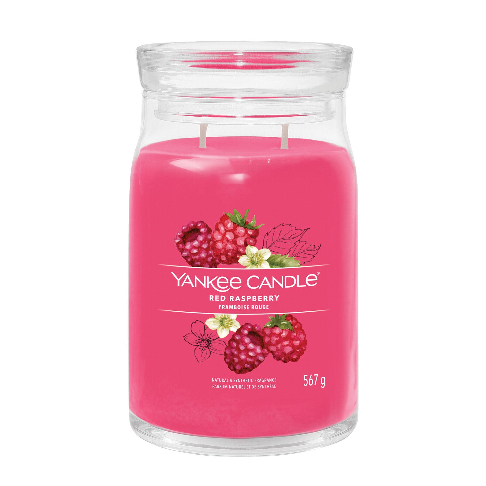 Yankee Candle Duftkerze - Red Raspberry, großes Glas