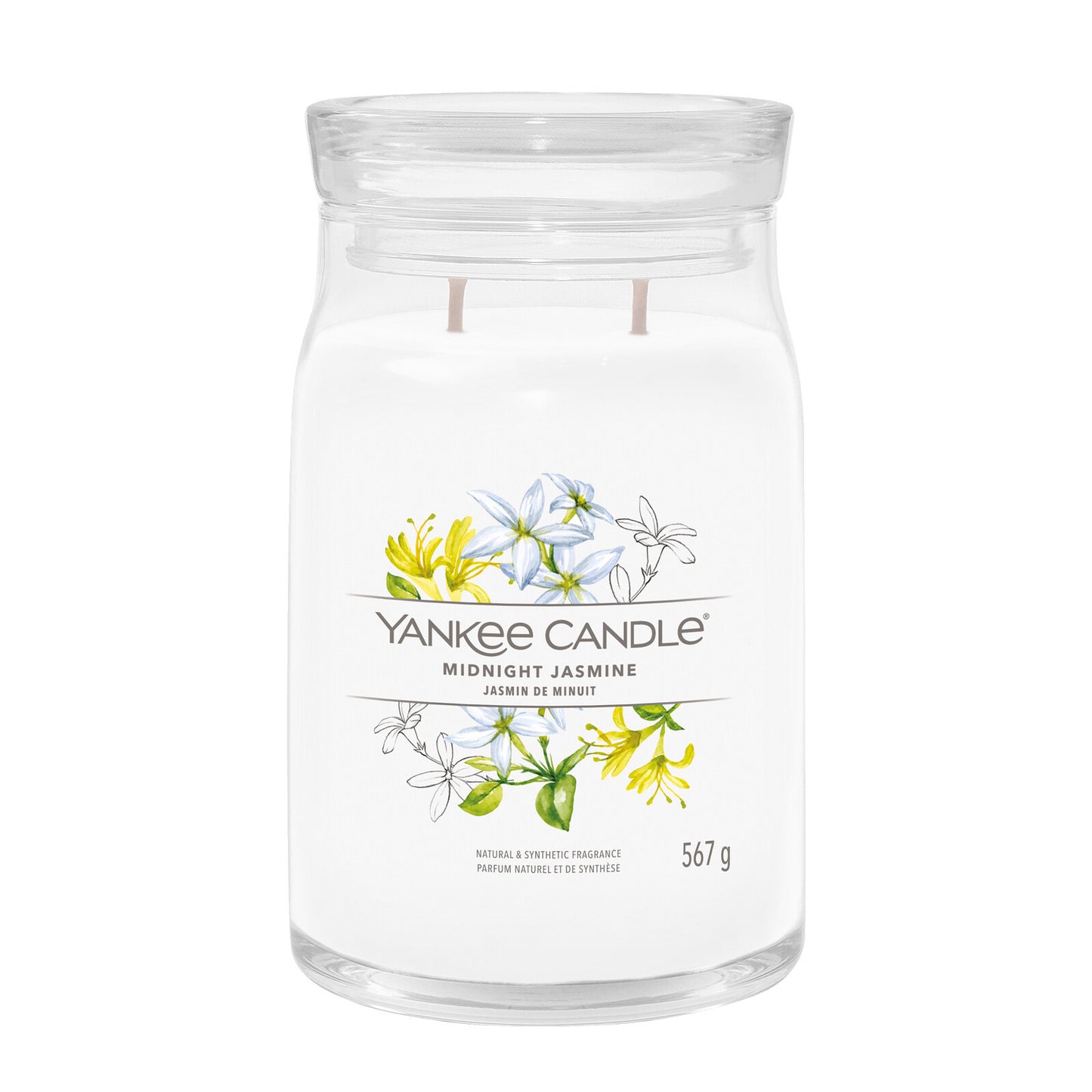 Yankee Candle Duftkerze - Midnight Jasmine, großes Glas