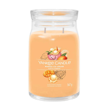Yankee Candle Duftkerze - Mango Ice Cream, großes Glas