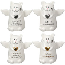 Figur Katze „Dein Schutzengel" aus Porzellan