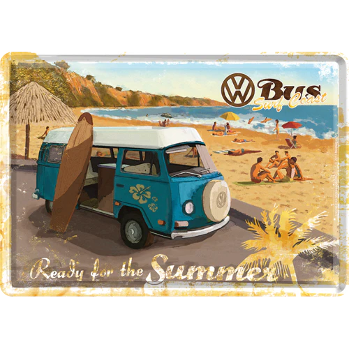 Nostalgic-Art Blechpostkarte VW Bulli - Ready for the Summer
