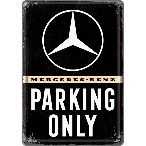 Nostalgic-Art Blechpostkarte Mercedes Benz Parking Only