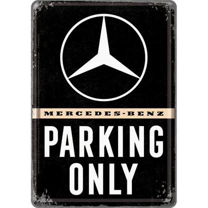 Nostalgic-Art Blechpostkarte Mercedes Benz Parking Only