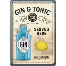 Nostalgic-Art Blechpostkarte Gin & Tonic