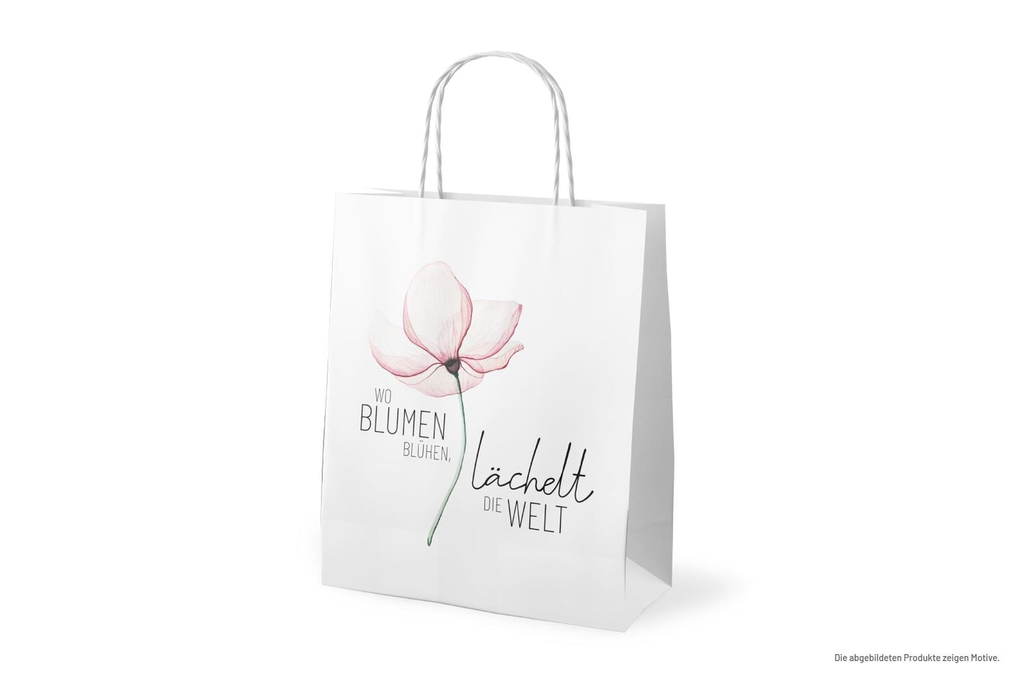 Geschenk für Dich - Geschenktüte "Wo Blumen blühen lächelt die Welt" - Lovely Greetings