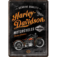 Nostalgic-Art Blechpostkarte Harley Davidson - Timeless Tradition
