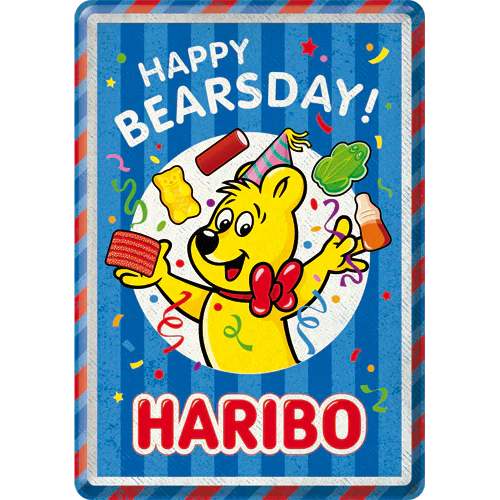 Nostalgic-Art Blechpostkarte HARIBO - Happy Bearsday