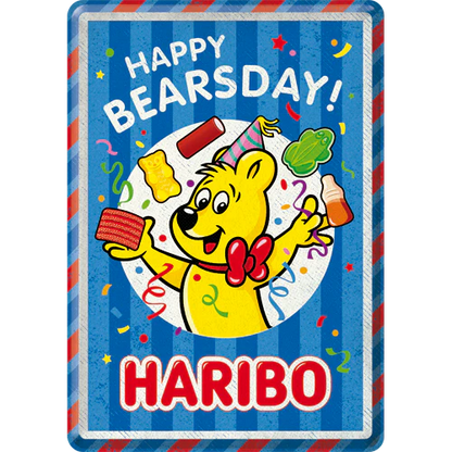 Nostalgic-Art Blechpostkarte HARIBO - Happy Bearsday