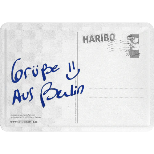 Nostalgic-Art Blechpostkarte HARIBO - Happy Bearsday, Rückseite