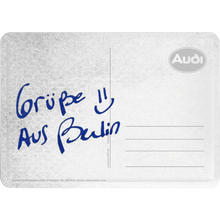 Nostalgic-Art Blechpostkarte AUDI Garage, Rückseite