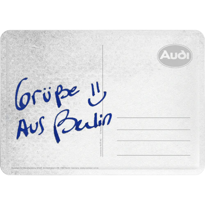 Nostalgic-Art Blechpostkarte AUDI Garage, Rückseite