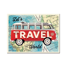 Nostalgic-Art Blechmagnet - VW Bulli Travel the World