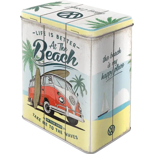 Nostalgic-Art Blechdose - VW Bulli Beach, Rückseite