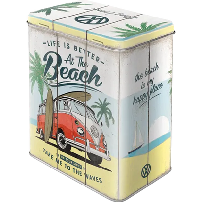 Nostalgic-Art Blechdose - VW Bulli Beach, Rückseite