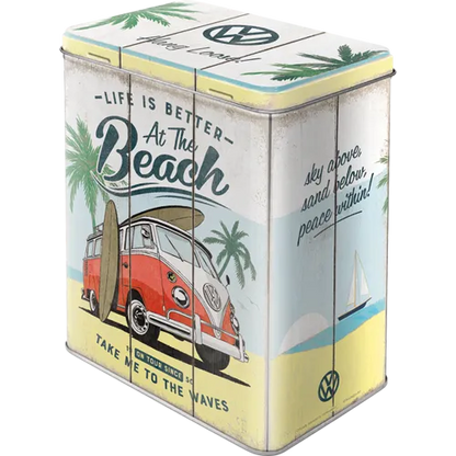 Nostalgic-Art Blechdose - VW Bulli Beach, Vorderseite