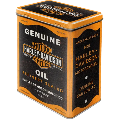 Nostalgic-Art Blechdose - Harley Davidson Genuine Oil, Rückseite