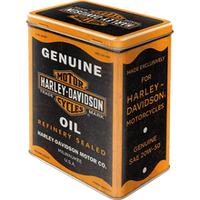 Nostalgic-Art Blechdose - Harley Davidson Genuine Oil, Rückseite