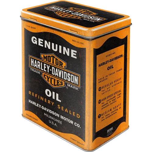 Nostalgic-Art Blechdose - Harley Davidson Genuine Oil, Vorderseite