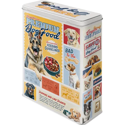 Nostalgic-Art XL Blechdose Dog Food, Rückseite