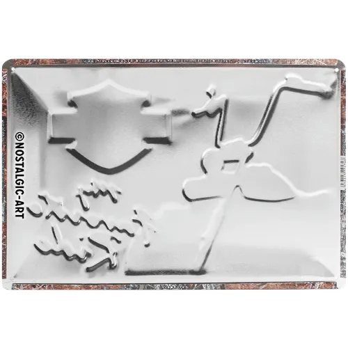 Nostalgic-Art Blechschild Harley-Davidson - Favourite Ride , 20x30 cm, Rückseite