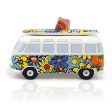 VW T1 Bulli Spardose "Blumen" mit Surfbrett