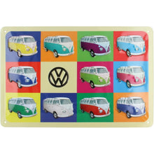 VW T1 Bus Blechschild "Multicolor"