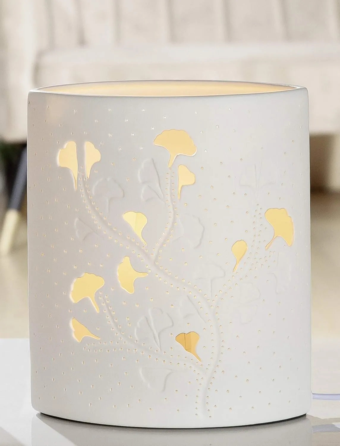 Tischleuchte "Ginkgo" aus Porzellan Mood